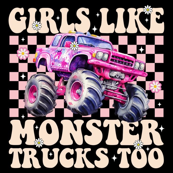 Girls Like Monster Trucks Too Bucket Hat