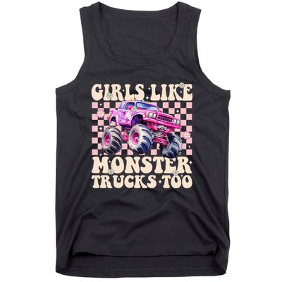 Girls Like Monster Trucks Too Tank Top