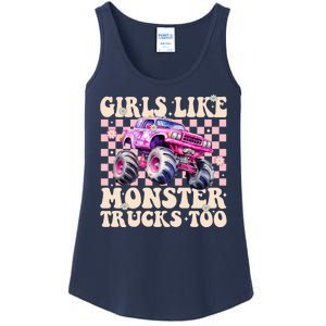 Girls Like Monster Trucks Too Ladies Essential Tank