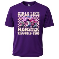 Girls Like Monster Trucks Too Cooling Performance Crew T-Shirt