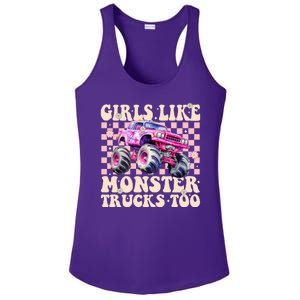 Girls Like Monster Trucks Too Ladies PosiCharge Competitor Racerback Tank