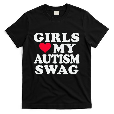 Girl Love My Autism Swag Funny Autistic Boy Awareness T-Shirt