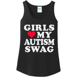 Girl Love My Autism Swag Funny Autistic Boy Awareness Ladies Essential Tank