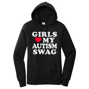 Girl Love My Autism Swag Funny Autistic Boy Awareness Women's Pullover Hoodie