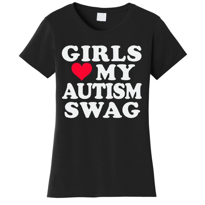 Girl Love My Autism Swag Funny Autistic Boy Awareness Women's T-Shirt