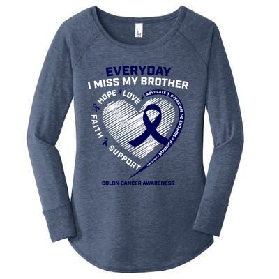 Gifts Loving Memory Cool Gift Brother Colon Cancer Awareness Gift Women's Perfect Tri Tunic Long Sleeve Shirt