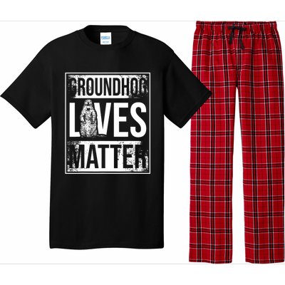 Groundhog Lives Matter Funny Woodchuck Groundhog Day Pajama Set