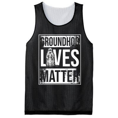 Groundhog Lives Matter Funny Woodchuck Groundhog Day Mesh Reversible Basketball Jersey Tank