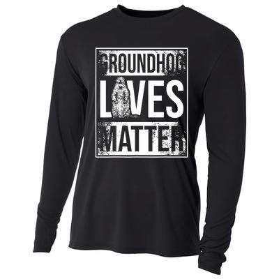 Groundhog Lives Matter Funny Woodchuck Groundhog Day Cooling Performance Long Sleeve Crew