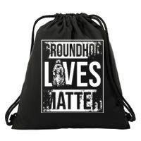 Groundhog Lives Matter Funny Woodchuck Groundhog Day Drawstring Bag