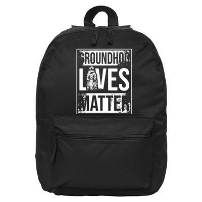 Groundhog Lives Matter Funny Woodchuck Groundhog Day 16 in Basic Backpack