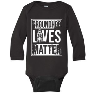 Groundhog Lives Matter Funny Woodchuck Groundhog Day Baby Long Sleeve Bodysuit