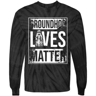 Groundhog Lives Matter Funny Woodchuck Groundhog Day Tie-Dye Long Sleeve Shirt