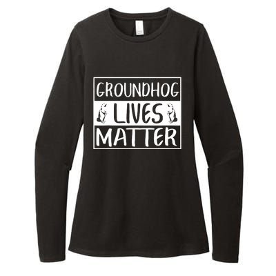 Groundhog Lives Matter Funny Woodchuck Womens CVC Long Sleeve Shirt