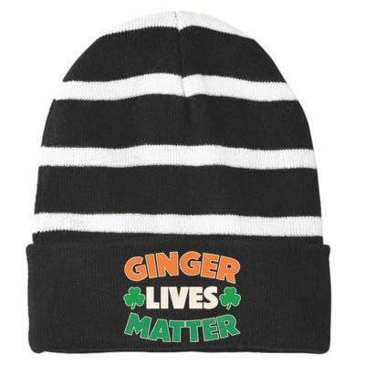 Ginger Lives Matter Striped Beanie with Solid Band