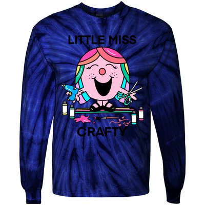 Groovy Little Miss Crafty Teacher Tie-Dye Long Sleeve Shirt