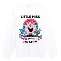 Groovy Little Miss Crafty Teacher Premium Crewneck Sweatshirt