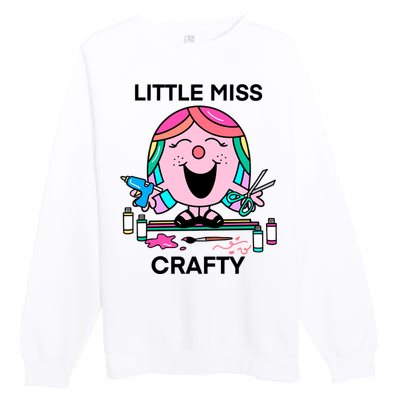 Groovy Little Miss Crafty Teacher Premium Crewneck Sweatshirt