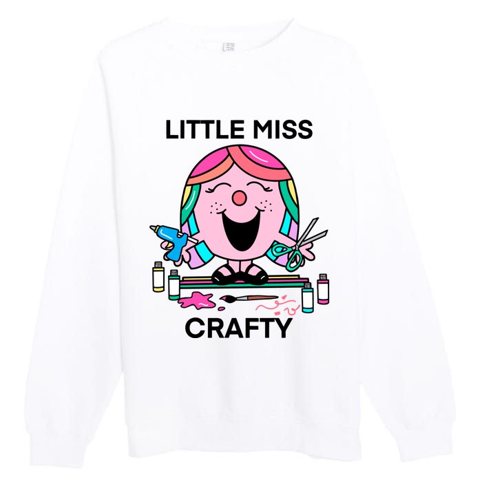 Groovy Little Miss Crafty Teacher Premium Crewneck Sweatshirt