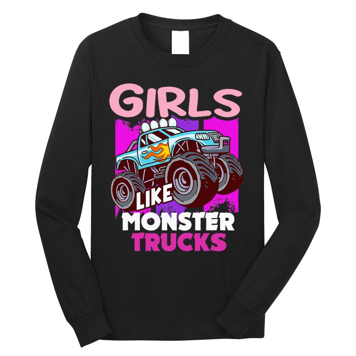 G.I.R.L.S Like Monster Truck Big Style Truck Long Sleeve Shirt