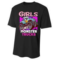 G.I.R.L.S Like Monster Truck Big Style Truck Performance Sprint T-Shirt