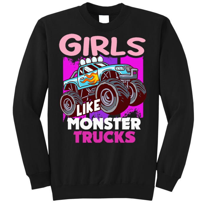 G.I.R.L.S Like Monster Truck Big Style Truck Tall Sweatshirt