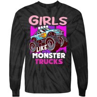 G.I.R.L.S Like Monster Truck Big Style Truck Tie-Dye Long Sleeve Shirt