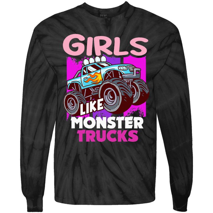 G.I.R.L.S Like Monster Truck Big Style Truck Tie-Dye Long Sleeve Shirt