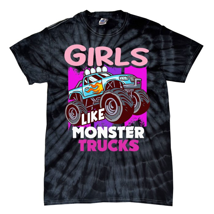 G.I.R.L.S Like Monster Truck Big Style Truck Tie-Dye T-Shirt