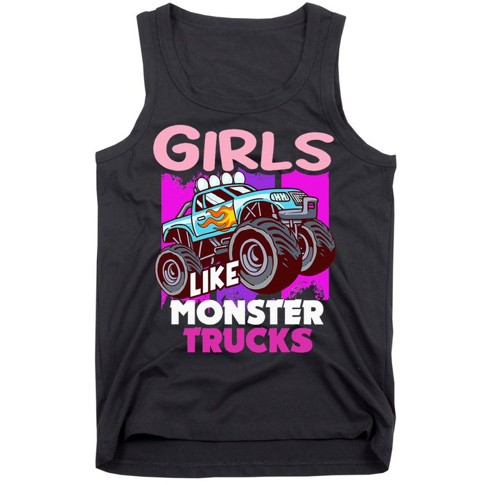 G.I.R.L.S Like Monster Truck Big Style Truck Tank Top