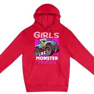 G.I.R.L.S Like Monster Truck Big Style Truck Premium Pullover Hoodie