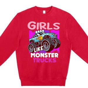 G.I.R.L.S Like Monster Truck Big Style Truck Premium Crewneck Sweatshirt