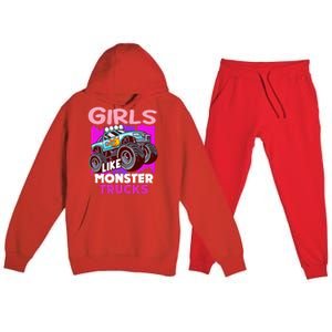 G.I.R.L.S Like Monster Truck Big Style Truck Premium Hooded Sweatsuit Set