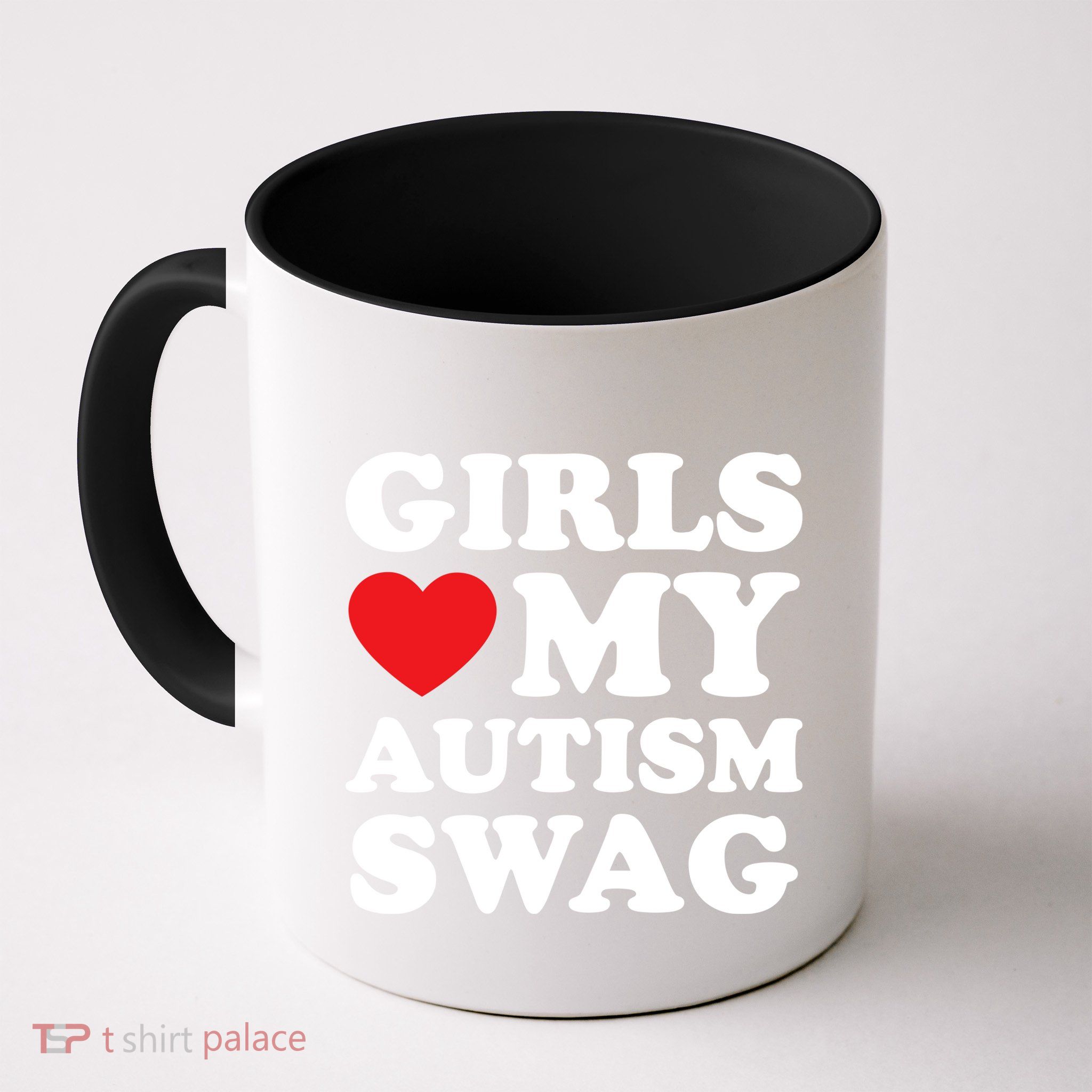 Girl Love My Autism Swag Funny Girl Heart Autism Awareness Mug