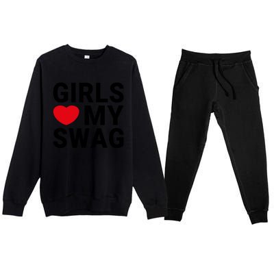 GIRLS LOVE MY SWAG Premium Crewneck Sweatsuit Set