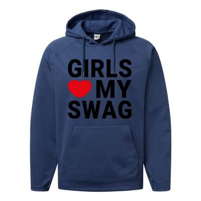 GIRLS LOVE MY SWAG Performance Fleece Hoodie