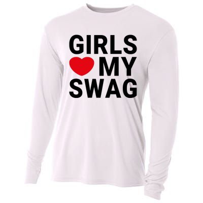 GIRLS LOVE MY SWAG Cooling Performance Long Sleeve Crew