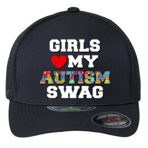 Girl Love My Autism Swag Flexfit Unipanel Trucker Cap