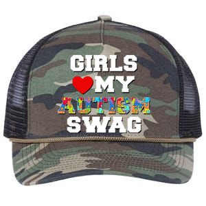 Girl Love My Autism Swag Retro Rope Trucker Hat Cap