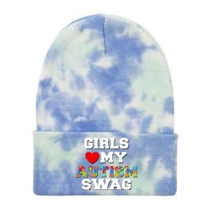 Girl Love My Autism Swag Tie Dye 12in Knit Beanie