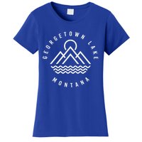 Georgetown Lake Mountains Montana Hiking Outdoors Minimal Gift Women's T-Shirt