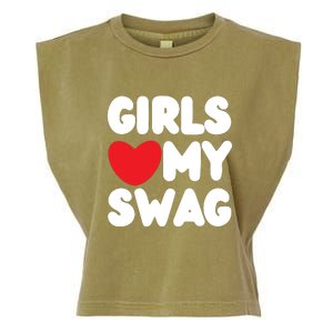 Girls Love My Swag Garment-Dyed Women's Muscle Tee