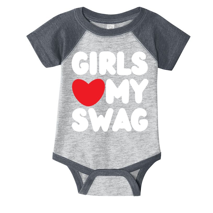 Girls Love My Swag Infant Baby Jersey Bodysuit