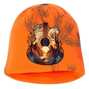 Guitar Landscape Music Lover Acoustic Guitar Player Graphic Kati - Camo Knit Beanie