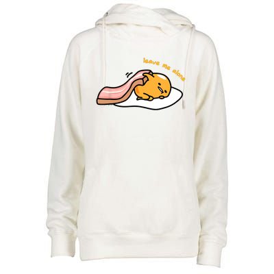 Gudetama Leave Me Alone Womens Funnel Neck Pullover Hood