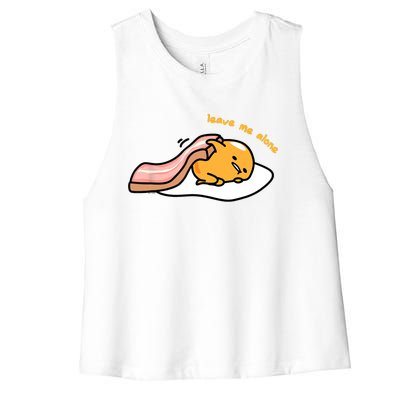 Gudetama Leave Me Alone Women's Racerback Cropped Tank