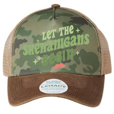 Groovy Let Me Shenanigans Begin Retro St Patrick Day Legacy Tie Dye Trucker Hat