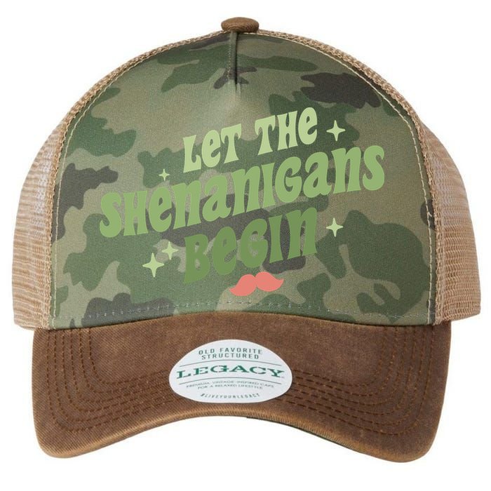 Groovy Let Me Shenanigans Begin Retro St Patrick Day Legacy Tie Dye Trucker Hat