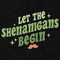 Groovy Let Me Shenanigans Begin Retro St Patrick Day Ladies PosiCharge Tri-Blend Wicking Tank