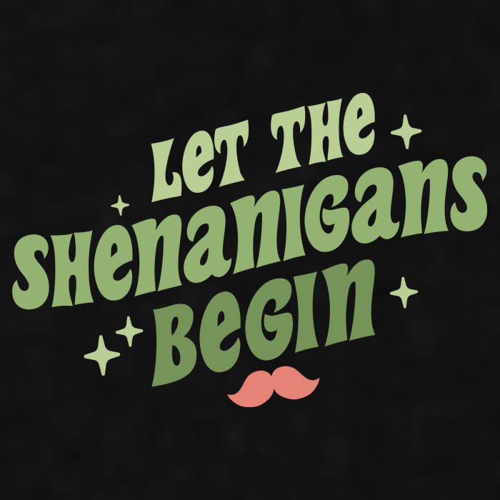 Groovy Let Me Shenanigans Begin Retro St Patrick Day Ladies PosiCharge Tri-Blend Wicking Tank